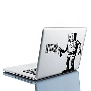 AnOL (30x30cm) Banksy Vinyl Wandtattoo Roboter Graffiti Maschine Malerei Barcode Straße Graffiti Aufkleber Lustig Roboter mit Dose