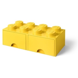 LEGO Aufbewahrungsbox mit Schublade mit 8 Noppen, gelb