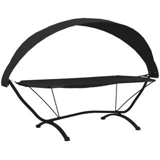 vidaXL Gartenliege 200 x 150 x 150 cm Schwarz