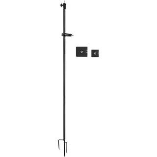 Verstellbare Bodenhalterung und Silikonabdeckung für Ring Outdoor Cam Plus, 2-in-1-Pfahl mit Solarpanel-Halterung