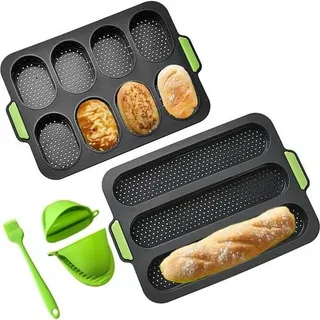 Backform Baguette Backblech Brötchen Brotbackformen Isolationshandclip