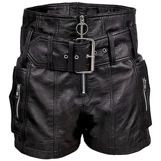 Be Noble Lederhose Havanna Kurze Ledershort mit legeren Vordertaschen XL