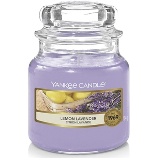 Yankee Candle Duftkerze im Glas (klein) | Lemon Lavender | Brenndauer bis zu 30 Stunden