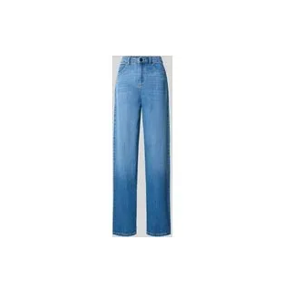 Wide Leg Jeans mit Eingrifftaschen, Blau, 31