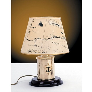 Nachttischleuchte 30 cm E27 Creme Messing Jugendstil Tischlampe