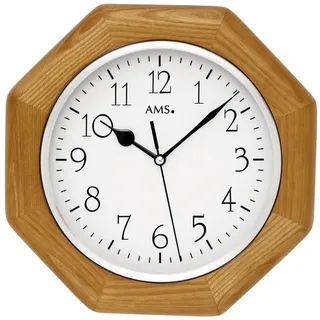 AMS Funkwanduhr F5512 27,0 cm braun