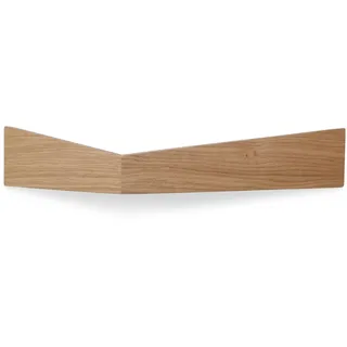 Woodendot Wandregal, Eiche, Holz, Dreieckig, 57x10x15 cm, FSC 100%, Wohnzimmer, Regale, Wandregale
