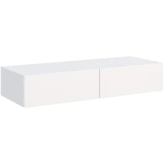 Selsey Olio - Wand-schminktisch 2-schubladig, Weiß, 110 Cm