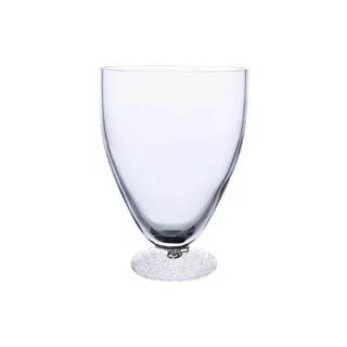 Vase Glas mit Fuß bubble