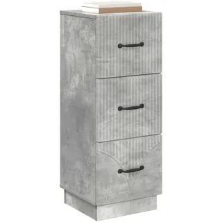 vidaXL Schubladenschrank 33 x 34,5 x 87 cm Betongrau
