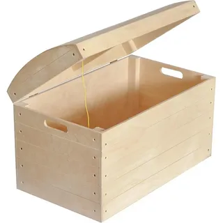 Creative Deco Aufbewahrungsbox Holztruhe 56,5 x 33 x 36,5 cm 1-tlg. beige