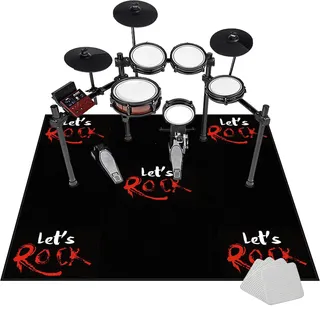 230 x 180 cm Drum-Teppich, Schlagzeugteppich, Schallschutz Teppich, Schallschutzmatte, rutschfeste Trommelmatte für E Drum, Schalldicht Teppiche, Elektronisch Schlagzeug Snare Teppich, Snare Drum Rug