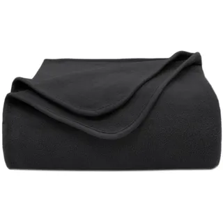ZOLLNER Kuscheldecke 130 x 170 cm Schwarz