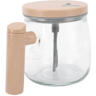 Kaffeetasse Zum Mischen von Glas, 400ml Selbst Rührende Becher Elektrische Misch Tasse mit Deckel und Griff, Leichte Automatische Rühr Becher für Kaffee, Milch und Matcha, für