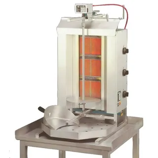 GGG GD3P Gas Gyrosgerät Potis GD3 525x680x920mm komplett mit Fett Thermik Dönergrill