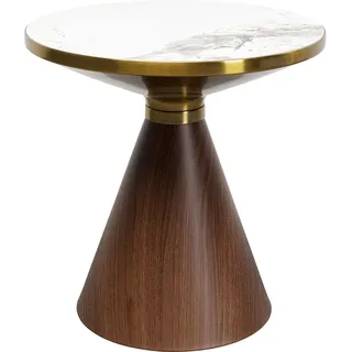 Kare DESIGN Beistelltisch Cono 87808 Steinzeug Weiß 50 cm