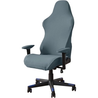 Bürostuhlhusse Bürostuhl Bezug Bezug Stretch Schonbezüge mit Armlehne, Coonoor blau|grau