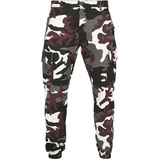 URBAN CLASSICS Cargo Joggers Bordeaux Camouflage 32