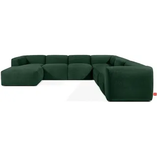 KONSIMO® Wohnlandschaft BUFFO Ecksofa U-Form, Big-Sofa, hergestellt in der EU, extrem weicher und bequemer Sitz, Modern, handgefertigt blau