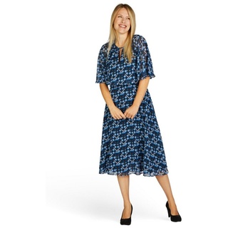 Kleo Abendkleid Abendkleid aus Chiffon mit handgezeichnetem Druck blau 38