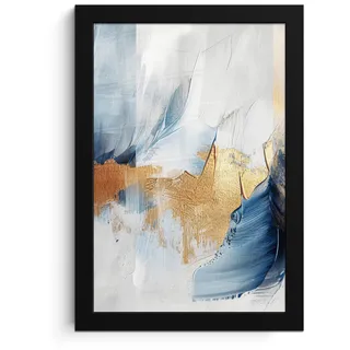 onlywow Poster mit Leiste Abstrakt gold | Gr.: 20 x 30 cm