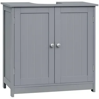 Woltu Waschbeckenunterschrank 2 Türen 60 x 60 x 30 cm Grau