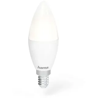 Hama 00176559, Intelligentes Leuchtmittel, WLAN, Weiß, Integrierte LED, E14, Tageslicht, Warmweiß