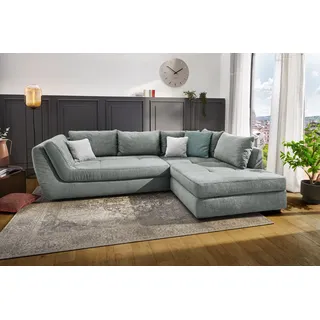 Jockenhöfer Ecksofa Polyester L-Form 2-Sitzer Grau