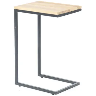 Sonnenpartner Cambridge Lounge-Beistelltisch anthrazit Teakholz Tisch 40x30 cm