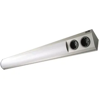 Wipo Corner Compact LED 9,6 W 4000K 860mm mit Steckdose, Edelstahl Effekt