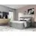 Boxspringbett Schlafzimmerbett Linnea 180x220cm Stoff Eisblau inkl Bettkasten