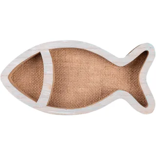Villa d'Este Home Tivoli 1996 Fisch leert Taschen/Kleiderbügel aus Holz und Jute, Ocean