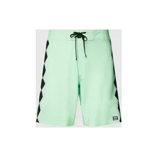 Badehose mit Label-Patch Modell 'CICLO', Mint, 38