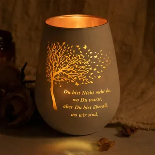 Trauergeschenk, Weiße Trauerkerze Für Beerdigungen Und Gedenkfeiern, Elegantes Teelicht Als Kondolenzgeschenk, 1 Stück In Mattweiß