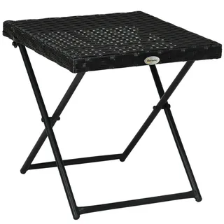 Outsunny Beistelltisch 40 x 40 x 40 cm Schwarz