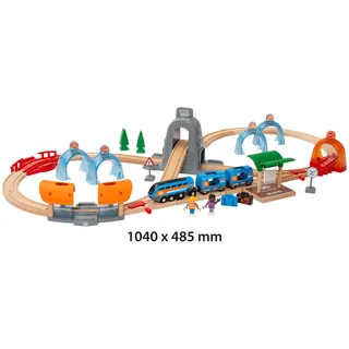 Spielzeug-Eisenbahn BRIO "BRIO WORLD, Smart Tech Sound Action Tunnel Reisezug" Spielzeugfahrzeuge bunt Kinder Ab 3-5 Jahren FSC- schützt Wald - weltweit