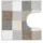 Beige 55 x 55 cm mit Ausschnitt