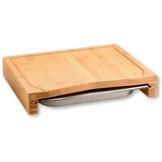 KESPER Schneidebrett mit Auffangschale Bambus 1-tlg. 36,5 x 28,5 cm Braun