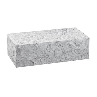 WOHNLING Couchtisch weiß, marmor 100,0 x 50,0 x 30,0 cm