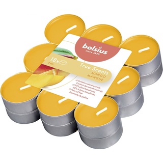 Bolsius – Duftteelichter True Scents Mango – 3,8 cm, 18er Pack Teelichter