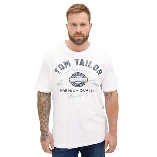 TOM TAILOR PLUS T-Shirt in großen Größen weiß 5XL