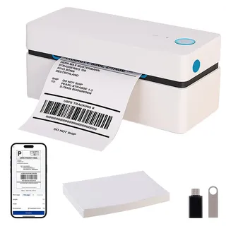 Callstel Versandetiketten-Thermodrucker Weiß
