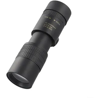 Monokular-Teleskop mit 10–300-facher Zoom, HD, einziehbares Design und Nachtsicht bei schwachem Licht, für Camping, Wandern und Wildbeobachtung im Freien (nur Monokular)