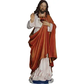 FADEDA Herz - Jesus/Höhe:13 cm/handbemalt/detailgetreue Krippen Figuren - Weihnachten Tisch Dekoration Krippe Zubehör