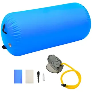 vidaXL Aufblasbare Gymnastik-Rolle 120x90 cm PVC Blau