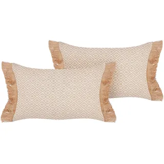 Beliani Dekokissen BOATH 30 x 50 cm Beige