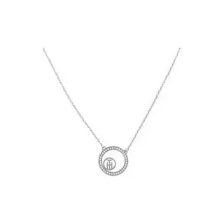 Damen Edelstahlkette Vine Circle Family mit Glassteinen