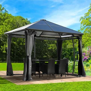 Alu Gartenpavillon SUMMERDREAM 3x3m grau