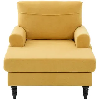 ComfortXL Schlafsessel, Gelb, Holzwerkstoff, 97x86x125.5 cm, Wohnzimmer, Sessel, Schlafsessel