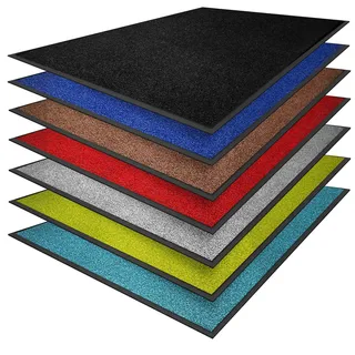 casa pura® Premium Fußmatte in attraktiver Optik | Schmutzfangmatte in vielen Größen | türkis | 60x90cm